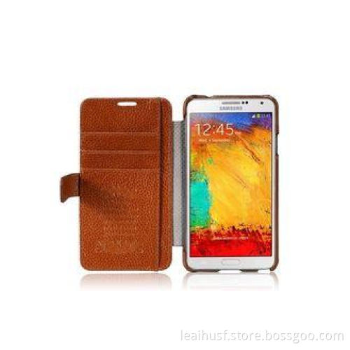 Genuine Leather Phone Case For Note 3 N9002 , Phone Case Wi